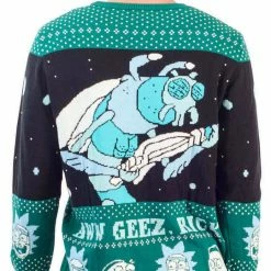 Ripple Junction Rick And Morty Alien Aww Geez Christmas Sweater Sweaters & Sweatshirts