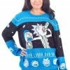 Ripple Junction TV SHOWS Rick And Morty Wubba Lubba Spaceship Christmas Sweater