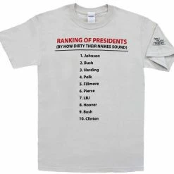 How I Met Your Mother Presidents Ranking By Dirty Names T-Shirt Men's Shirts