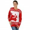 Costume Agent Sweaters & Sweatshirts Ugly Christmas Sweater Two Big Humping Reindeer Sweater