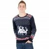 Costume Agent Threesome Reindeer Party Ugly Christmas Sweater 2 Costume Agent Threesome Reindeer Party Ugly Christmas Sweater