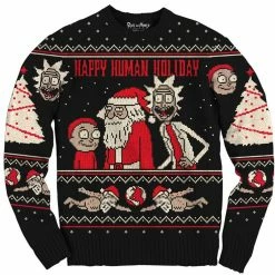 Ripple Junction Rick And Morty Exploding Santa Ugly Christmas Sweater Sweaters & Sweatshirts