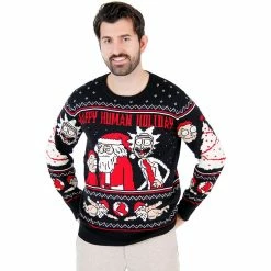 Ripple Junction Rick And Morty Exploding Santa Ugly Christmas Sweater Sweaters & Sweatshirts