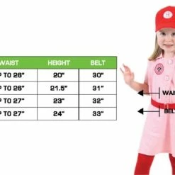 Costume Agent Rockford Peaches Pink Baseball Girls Costume Dress