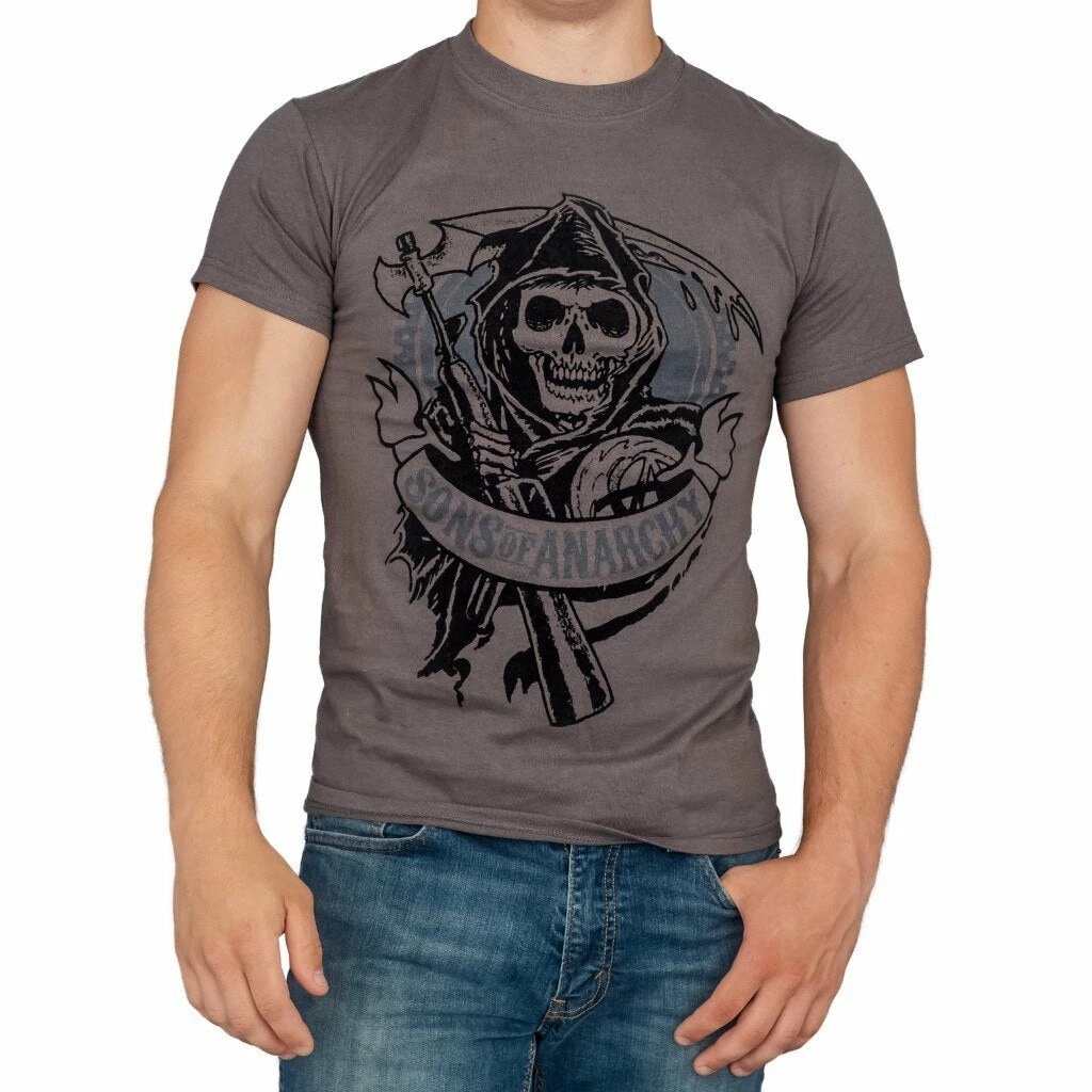 Changes SOA Velvet Flocked Gear Logo T-Shirt 4 Changes SOA Velvet Flocked Gear Logo T-Shirt