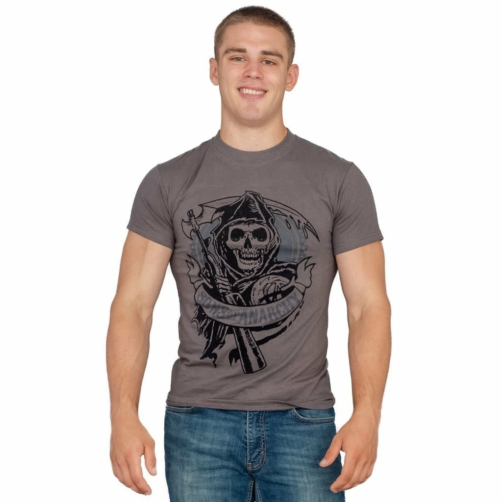 Changes SOA Velvet Flocked Gear Logo T-Shirt 6 Changes SOA Velvet Flocked Gear Logo T-Shirt