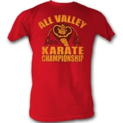 American Classics Action / Adventure Karate Kid All Valley Karate Championship Cobra Kai Adult Red T-Shirt