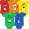 Vendor-unknown M&M's Big Face Romper Onesie T-Shirt