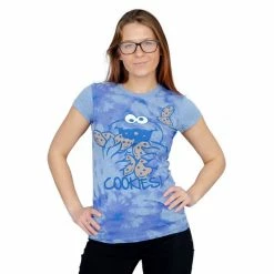 Mighty Fine Sesame Street Cookie Monster Nom Nom Cookies Tie-Dye T-Shirt