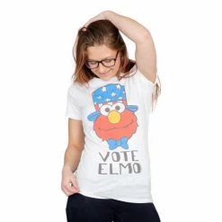 Mighty Fine Shirts / Tops Sesame Street Vote Elmo President Hat T-Shirt