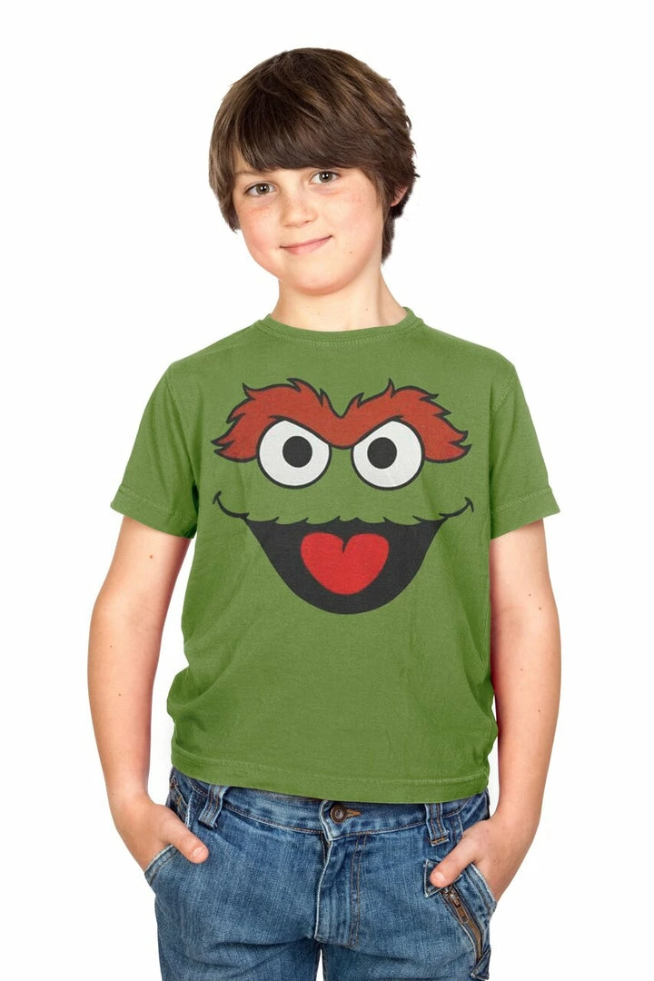 Mighty Fine Youth Shirts Sesame Street Oscar The Grouch Face T-shirt 4 Mighty Fine Youth Shirts Sesame Street Oscar The Grouch Face T-shirt