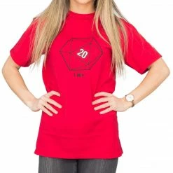 Art Box Shirts / Tops Sheldon Cooper 20 Sided Dice D20 Adult Red T-shirt