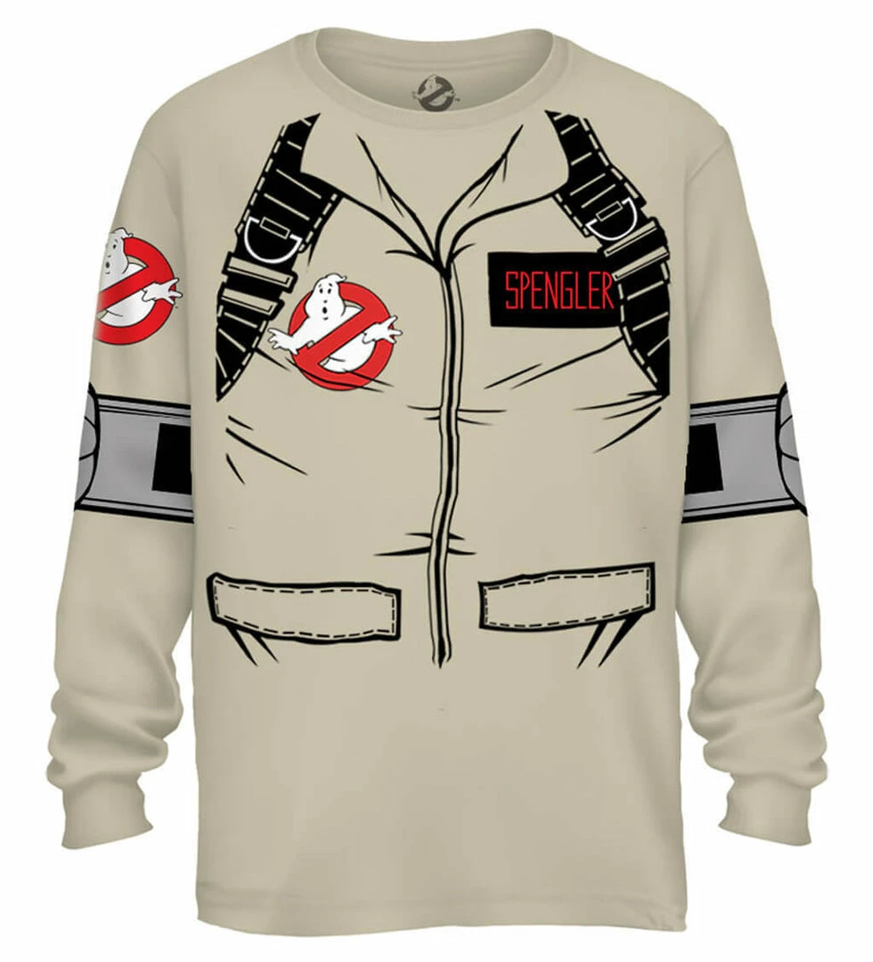 Mad Engine Spengler Long Sleeve Costume T-shirt With Back Print Men's Shirts 3 Mad Engine Spengler Long Sleeve Costume T-shirt With Back Print Men's Shirts