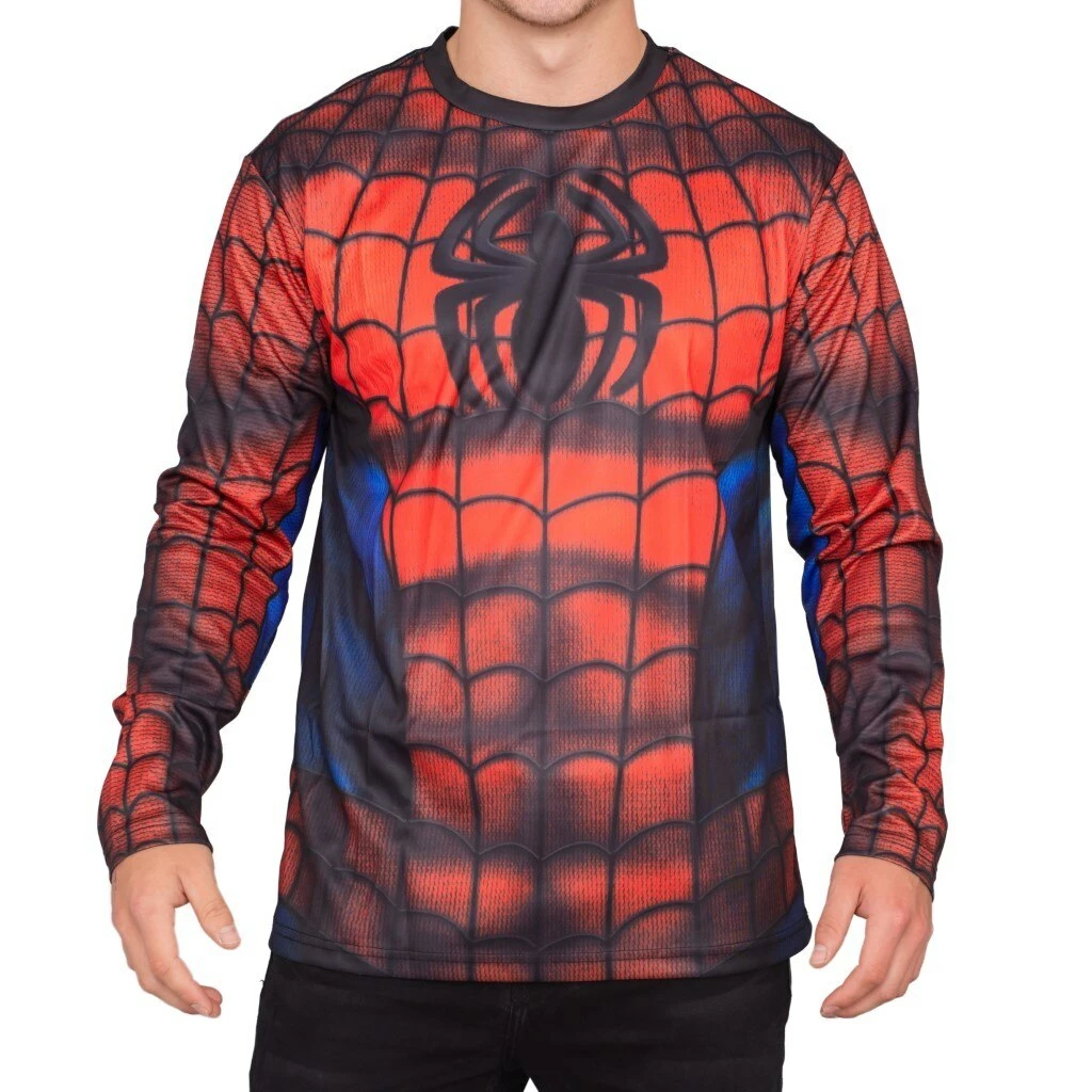 Mad Engine Spider-Man Sublimated Adult LONG SLEEVE Costume T-Shirt 3 Mad Engine Spider-Man Sublimated Adult LONG SLEEVE Costume T-Shirt