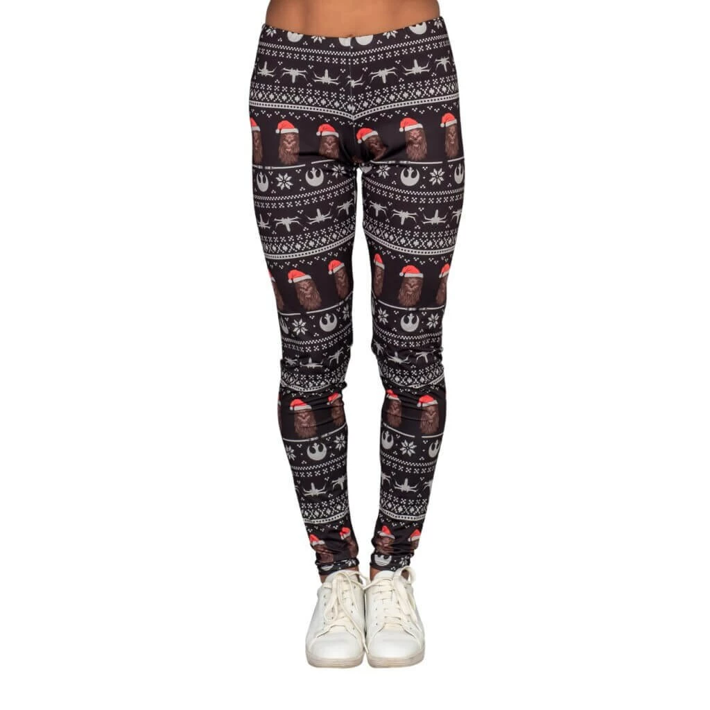 Mad Engine Star Wars Chewbacca Santa Hat Women's Leggings 3 Mad Engine Star Wars Chewbacca Santa Hat Women's Leggings