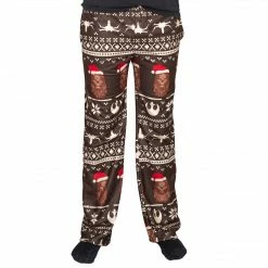 Mad Engine Pajamas / Underwear Star Wars Chewbacca Christmas Brown Lounge Pants