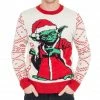 Junk Food Star Wars Jedi Yoda Dressed As Santa Ugly Christmas Sweater 1 Junk Food Star Wars Jedi Yoda Dressed As Santa Ugly Christmas Sweater