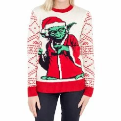 Junk Food Star Wars Jedi Yoda Dressed As Santa Ugly Christmas Sweater 8 Junk Food Star Wars Jedi Yoda Dressed As Santa Ugly Christmas Sweater