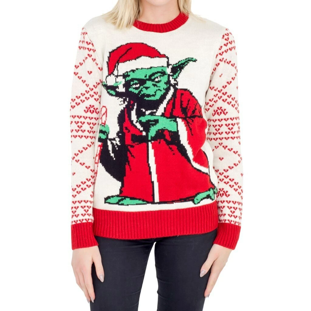Junk Food Star Wars Jedi Yoda Dressed As Santa Ugly Christmas Sweater 5 Junk Food Star Wars Jedi Yoda Dressed As Santa Ugly Christmas Sweater