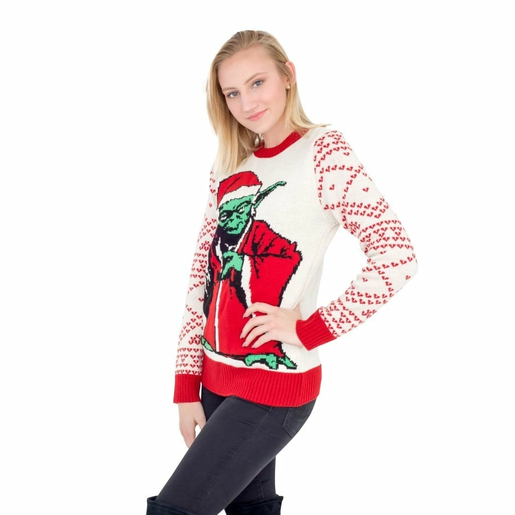 Junk Food Star Wars Jedi Yoda Dressed As Santa Ugly Christmas Sweater 6 Junk Food Star Wars Jedi Yoda Dressed As Santa Ugly Christmas Sweater