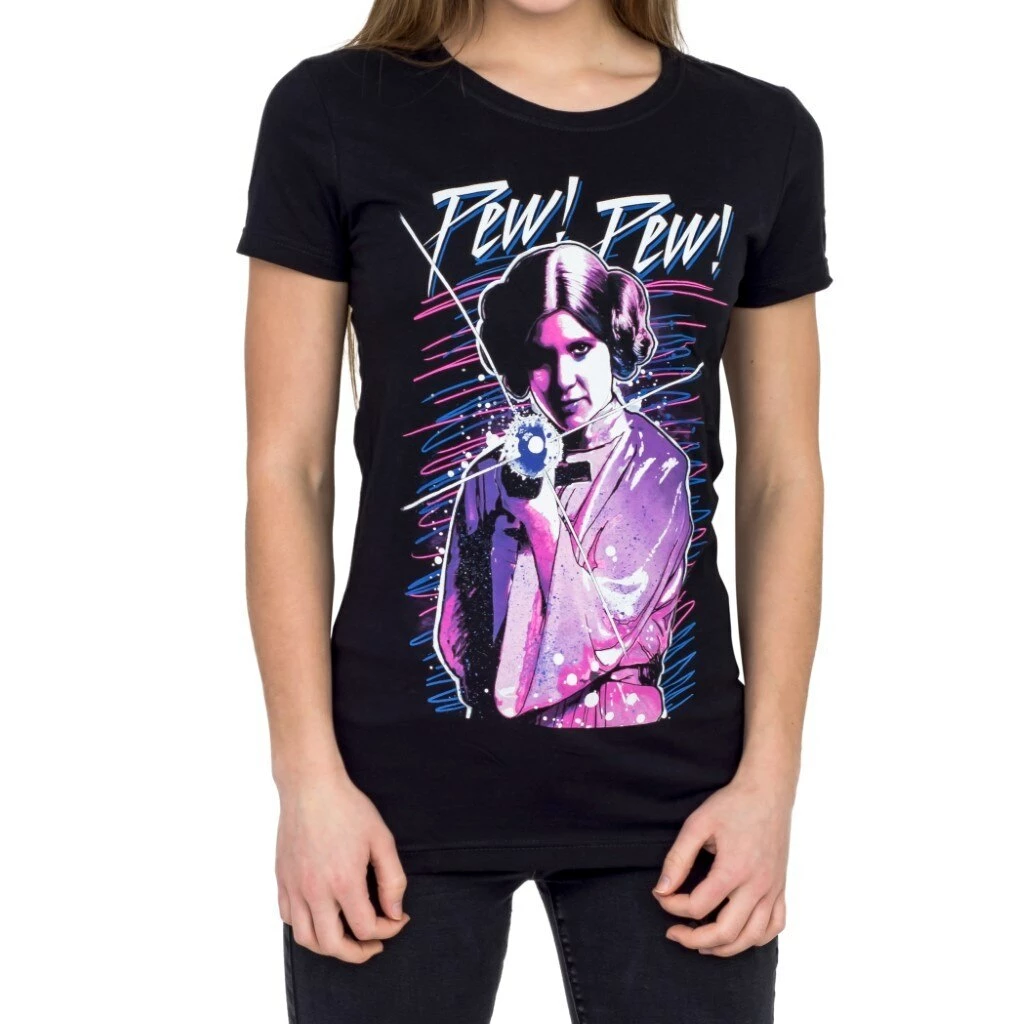 Fifth Sun Star Wars Princess Leia Pew Pew T-Shirt 3 Fifth Sun Star Wars Princess Leia Pew Pew T-Shirt