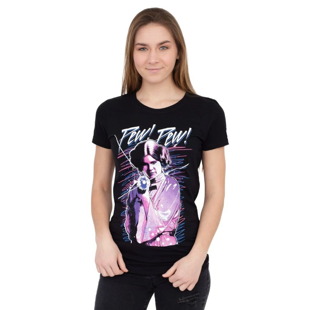 Fifth Sun Star Wars Princess Leia Pew Pew T-Shirt 4 Fifth Sun Star Wars Princess Leia Pew Pew T-Shirt