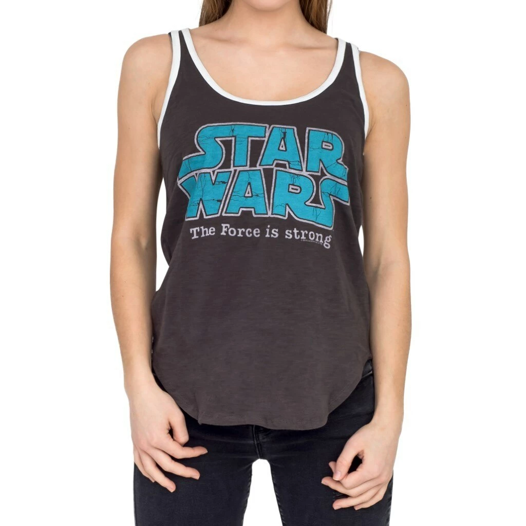 Junk Food Tank Tops Star Wars The Force Is Strong Tank Top 3 Junk Food Tank Tops Star Wars The Force Is Strong Tank Top