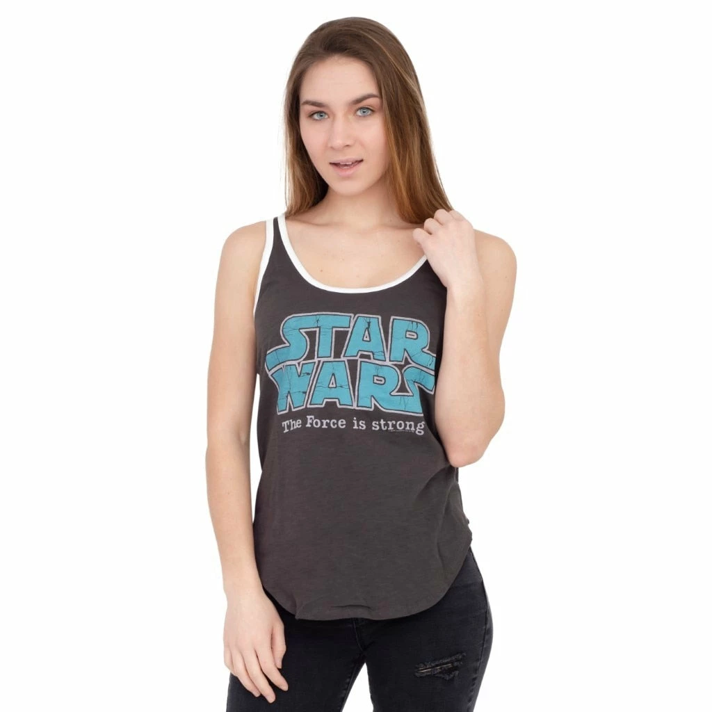 Junk Food Tank Tops Star Wars The Force Is Strong Tank Top 4 Junk Food Tank Tops Star Wars The Force Is Strong Tank Top