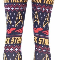Mighty Fine Star Trek Command Ugly Christmas Pattern Leggings