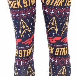 Mighty Fine Star Trek Command Ugly Christmas Pattern Leggings