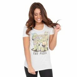 Junk Food TMNT Eat Pizza Juniors T-Shirt Shirts / Tops 7 Junk Food TMNT Eat Pizza Juniors T-Shirt Shirts / Tops