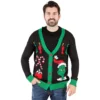 Junk Food Sweaters & Sweatshirts The Grinch Ugly Christmas Cardigan Sweater