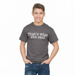 T-Line Comedy The Office That's What She Said Text T-shirt