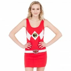 Mighty Fine The Power Rangers Sexy Tunic Tank Dresses Dresses / Leggings