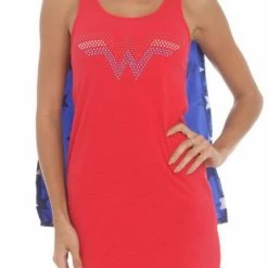 Underboss Wonder Woman Nailhead Logo Sleep Tank With Cape