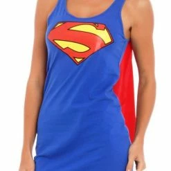 Underboss Pajamas / Underwear Superman Foil Logo Costume Sleep Tank With Cape