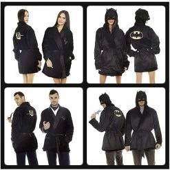 Vendor-unknown Underboss Batman Adult Reversible Costume Jacket With Hood Robes