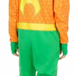 Underboss Aquaman Uniform Hooded One Piece Pajama Pajamas / Underwear 7 Underboss Aquaman Uniform Hooded One Piece Pajama Pajamas / Underwear