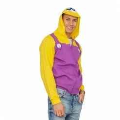 Fifth Sun GAMES Wario Adult Costume Zip Up Hoodie Sweatshirt