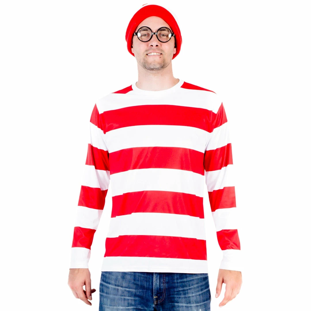 Mad Engine Where's Waldo DELUXE Adult Costume Set 3 Mad Engine Where's Waldo DELUXE Adult Costume Set