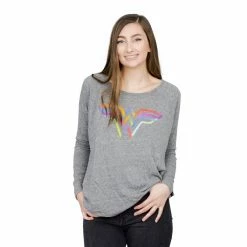 Junk Food Wonder Woman Rainbow Logo Long Sleeve T-Shirt Shirts / Tops