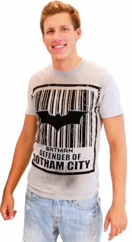 Trevco Shirts / Tops Batman Barcode Defender Of Gotham City T-Shirt 3 Trevco Shirts / Tops Batman Barcode Defender Of Gotham City T-Shirt
