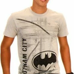 Trevco Batman Let It Rain Silver Mens T-Shirt
