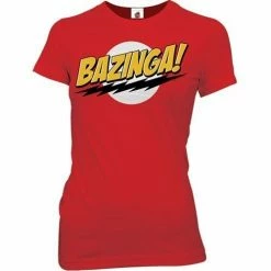 Ripple Junction The Big Bang Theory Bazinga! Red Juniors T-shirt