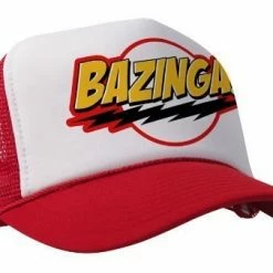 Ripple Junction Bazinga! White And Red Adjustable Adult Basball Cap Hat Hats
