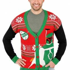 Junk Food Boba Fett Ugly Christmas Cardigan Sweater