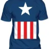 Trevco Shirts / Tops Captain America Suit Fitted Adult T-Shirt