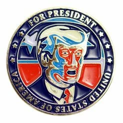 Costume Agent 2016 Trump Clinton For President Flip Coin