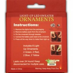 Costume Agent Light-Up LED Ugly Christmas Sweater Ornaments 9 Costume Agent Light-Up LED Ugly Christmas Sweater Ornaments