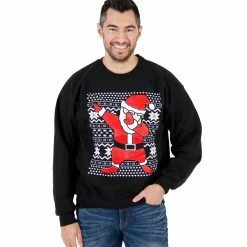 Costume Agent Dabbing Santa Ugly Christmas Sweatshirt